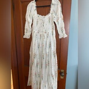 Doen BIJOU DRESS -- PAINTED BOUQUET in size Large, like new condition